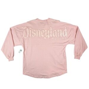 Disney Parks Spirit Jersey Shirt Womens S Pink Disneyland Resort Glitter Sparkle